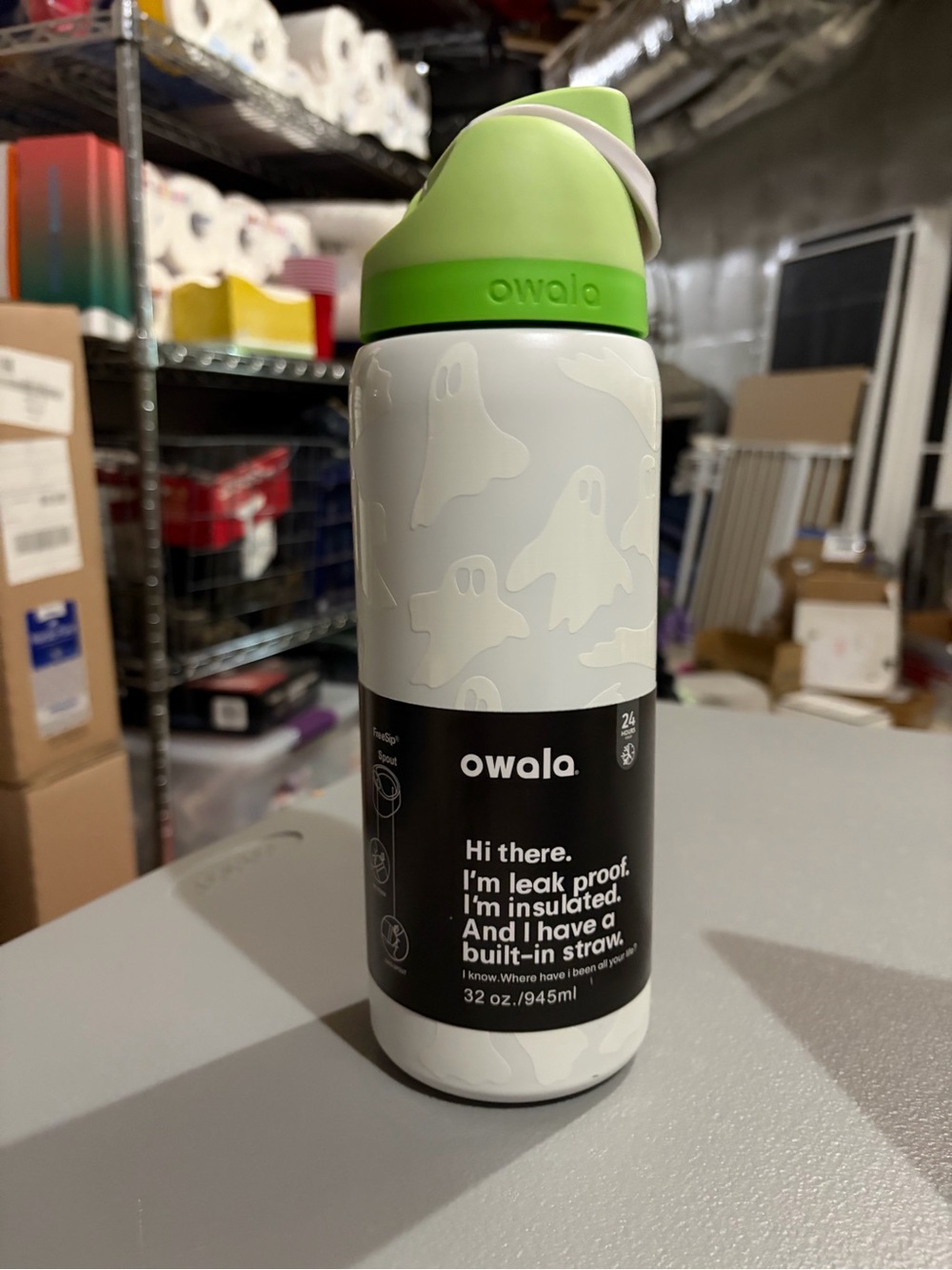Owala 32oz FreeSip Color Drop Boo Ya Glow in the Dark 👻 NWT